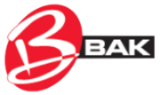 Logo of Bak with the word "bak" repeated multiple times in a creative design.