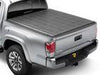 Back corner view of truck with closed tonneau cover. 
